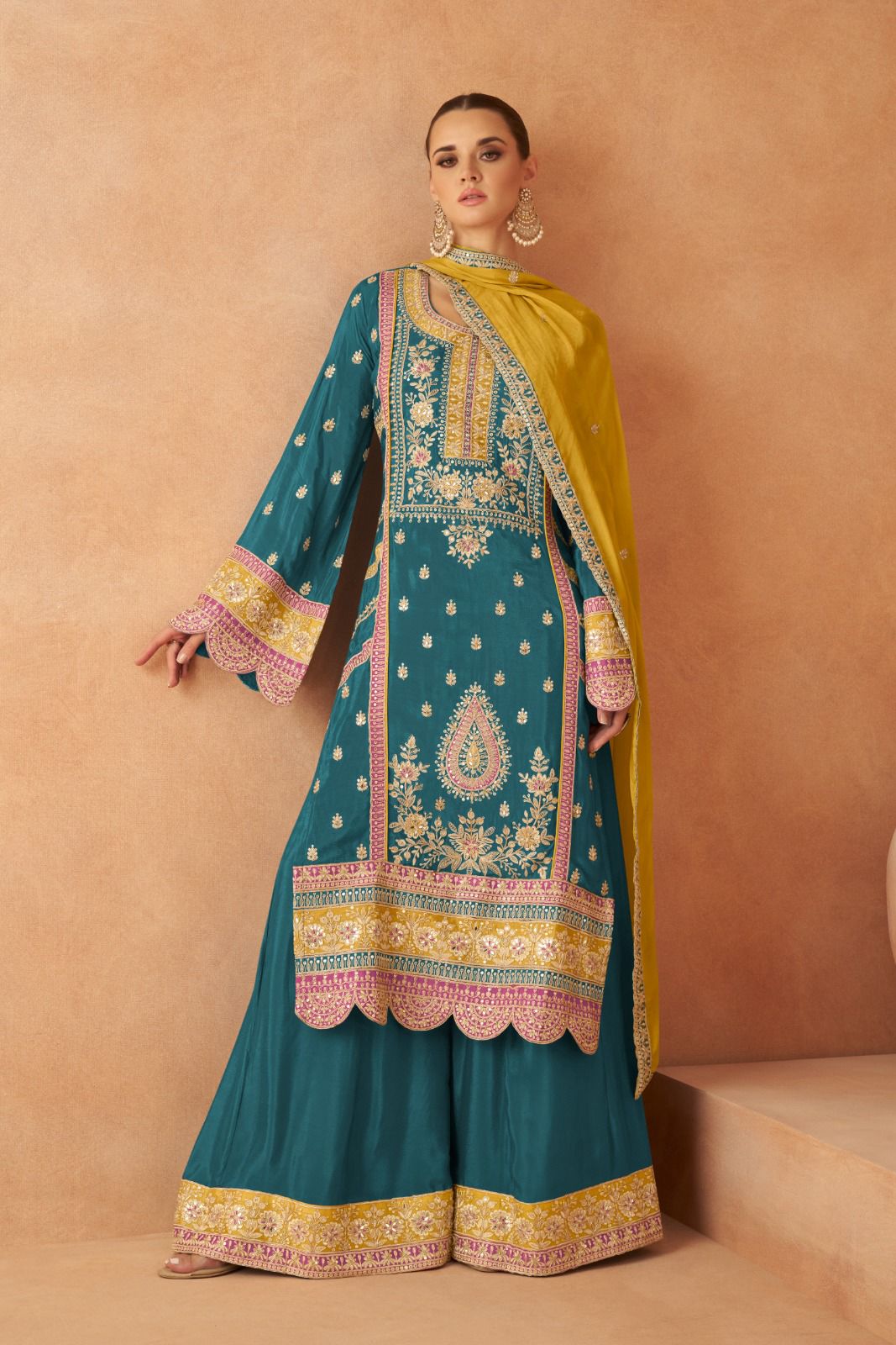 GULKAYRA DESIGNER PARI DESIGNER CHINNON SUITS