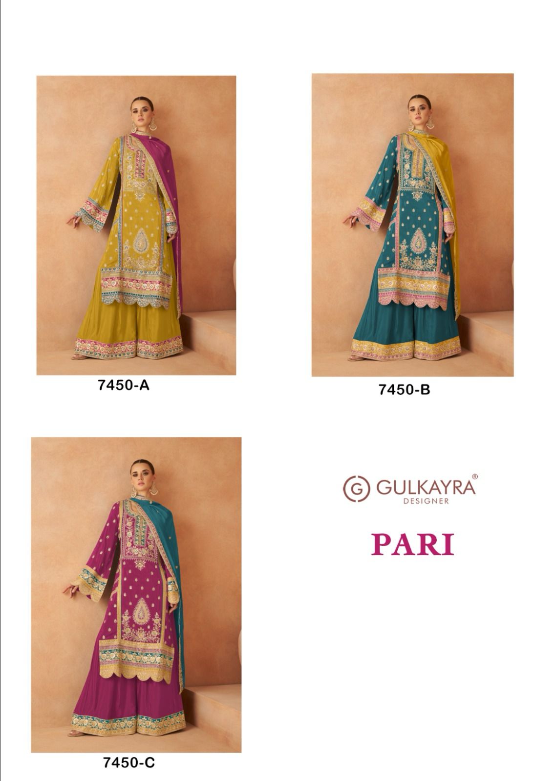 GULKAYRA DESIGNER PARI DESIGNER CHINNON SUITS