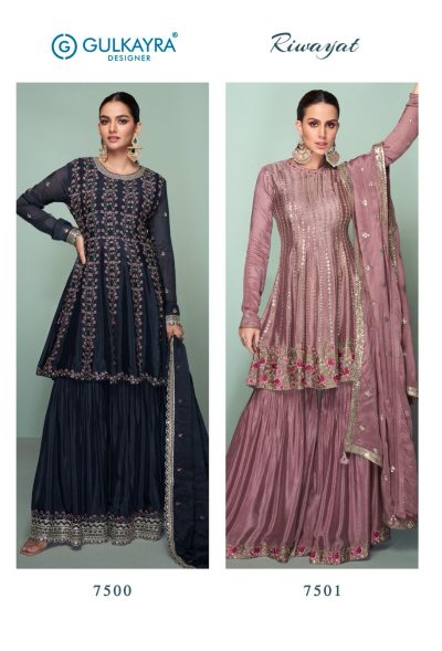 GULKAYRA DESIGNER RIWAYAT HEAVY CHINNON SUITS