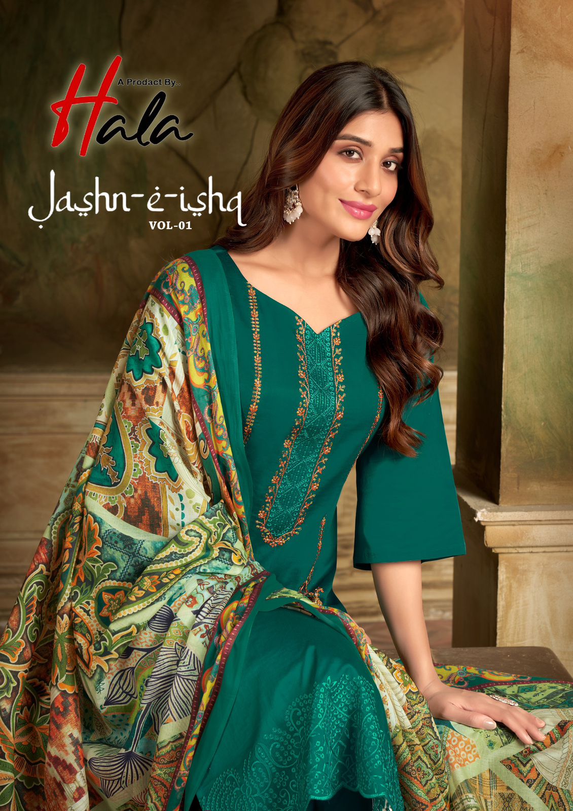 HALA JASHN E ISHQ VOL 1 HEAVY JAM EMBROIDERED SUITS