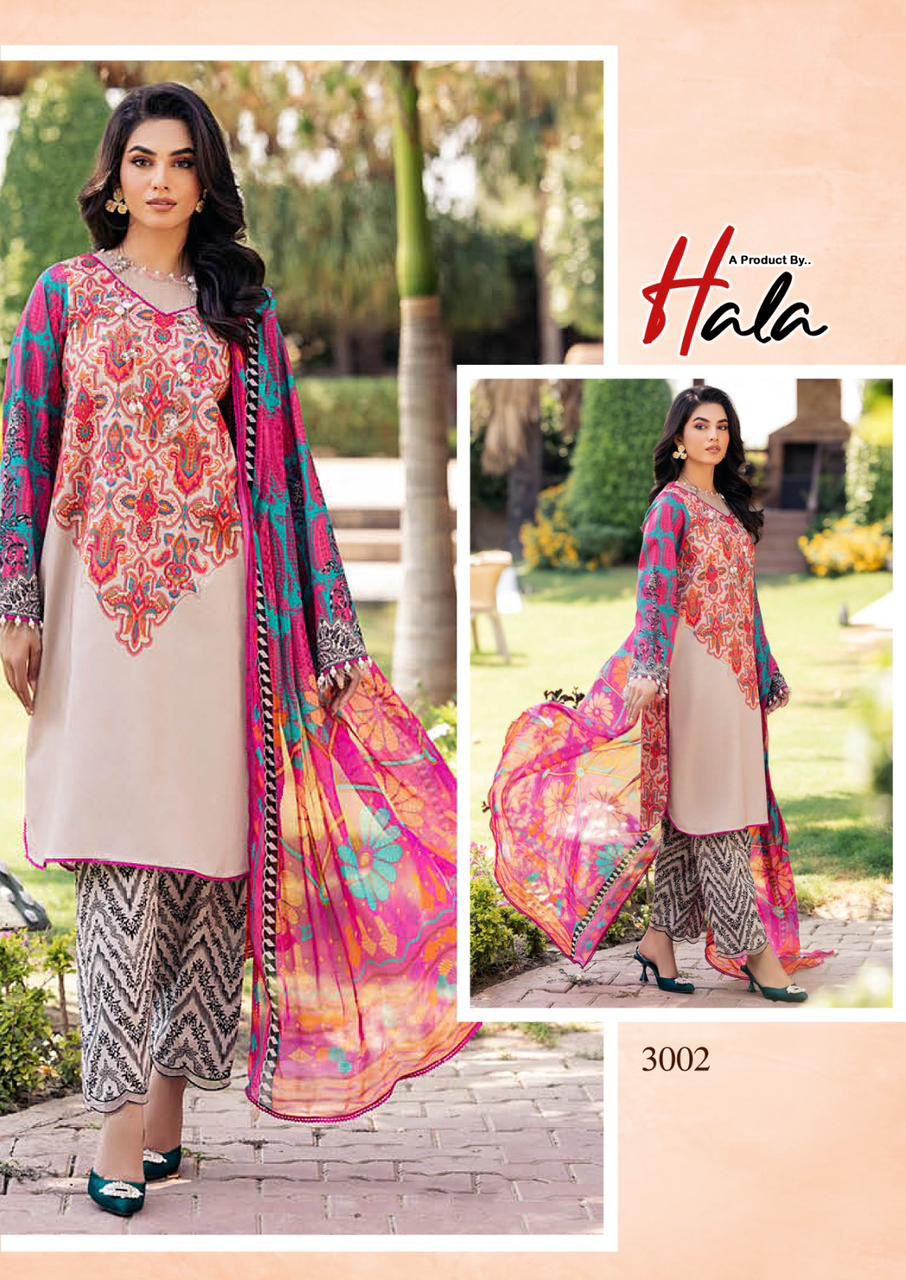 HALA RAMSHA VOL 3 LAWN KARACHI SUITS