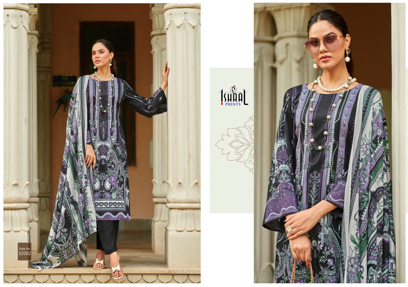 ISHAAL PRINTS GULMOHAR VOL 32 LAWN KARACHI SUITS