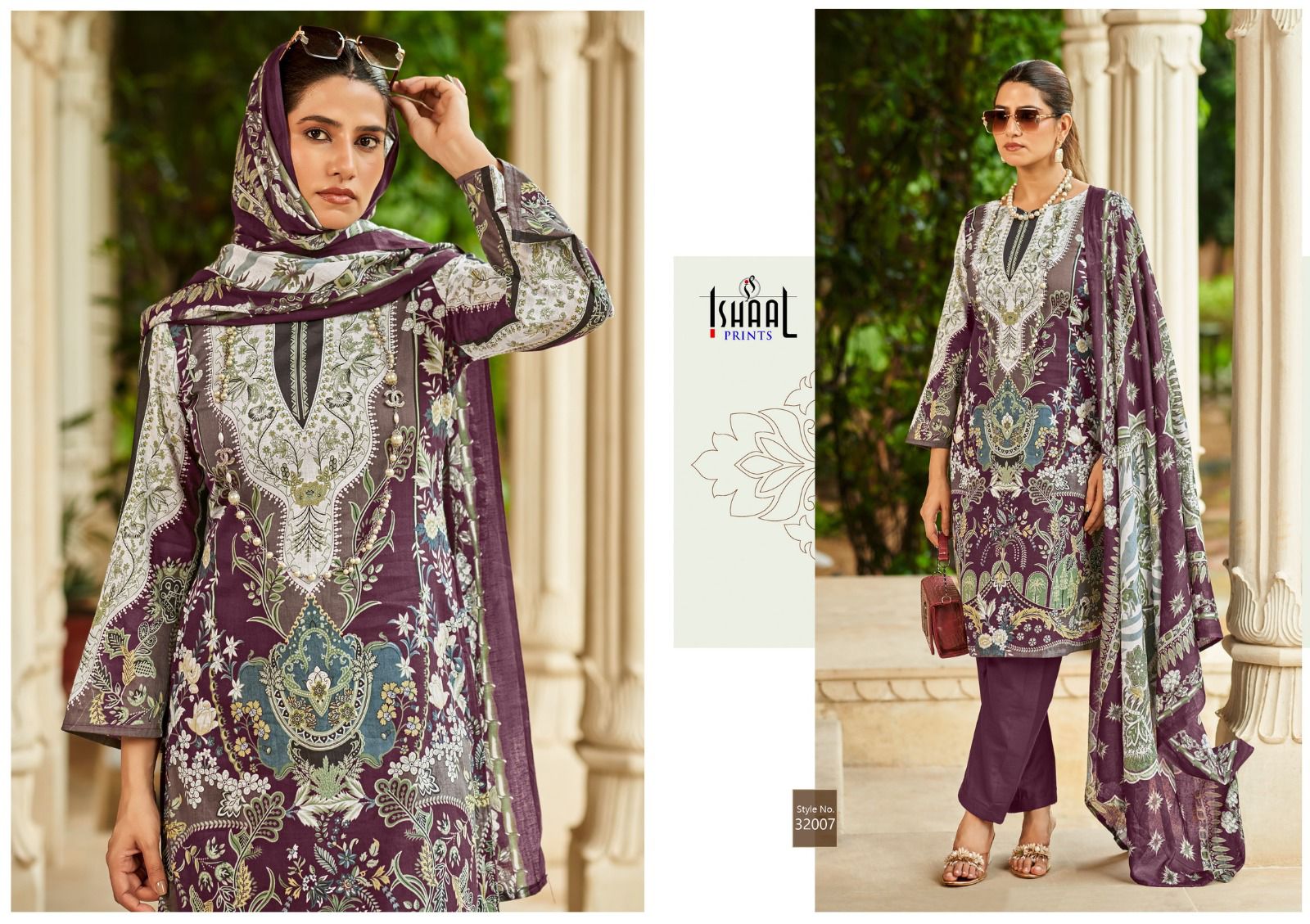 ISHAAL PRINTS GULMOHAR VOL 32 LAWN KARACHI SUITS