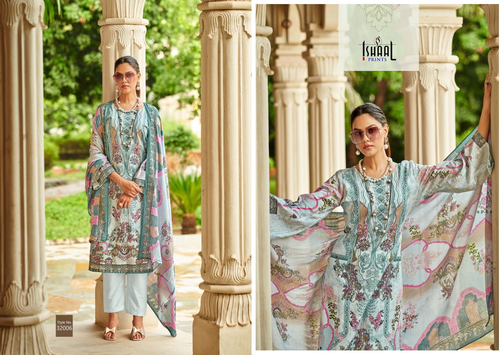 ISHAAL PRINTS GULMOHAR VOL 32 LAWN KARACHI SUITS