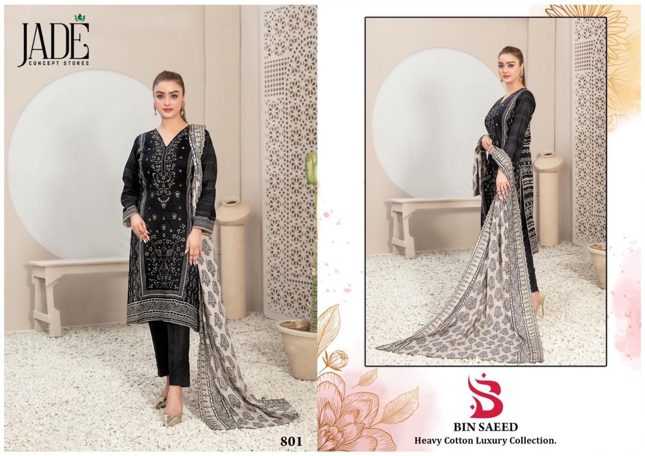 JADE BIN SAEED VOL 8 COTTON KARACHI SUITS