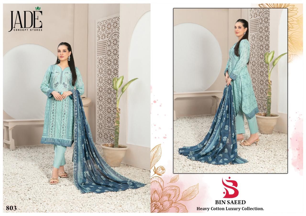 JADE BIN SAEED VOL 8 COTTON KARACHI SUITS