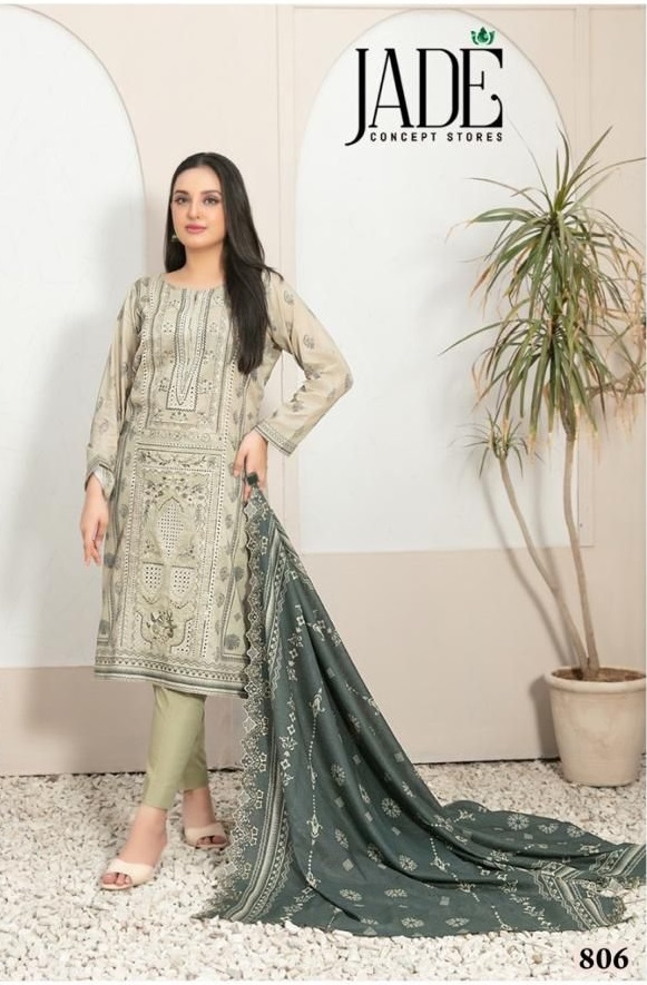 JADE BIN SAEED VOL 8 COTTON KARACHI SUITS