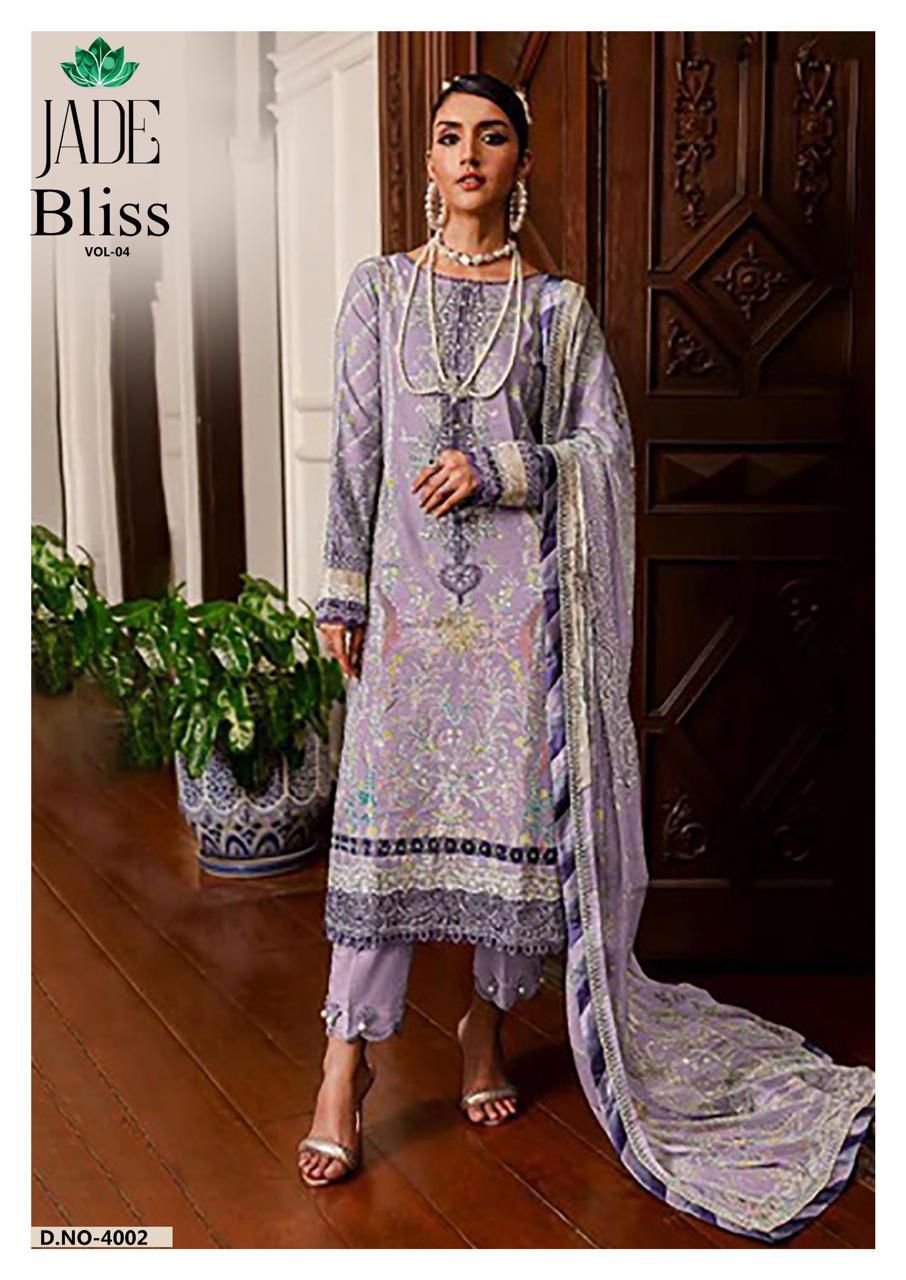 JADE BLISS VOL 4 COTTON KARACHI SUITS