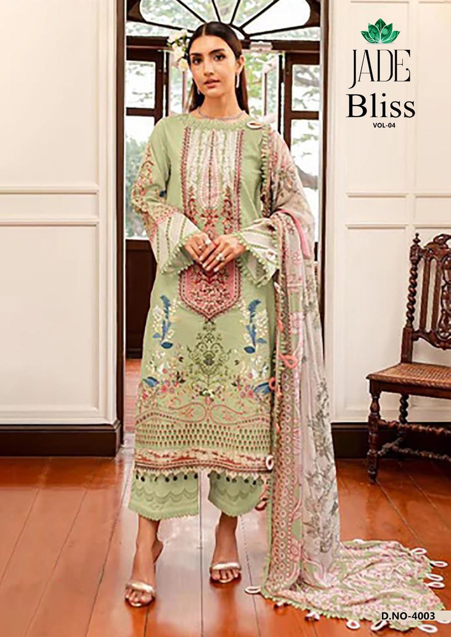 JADE BLISS VOL 4 COTTON KARACHI SUITS