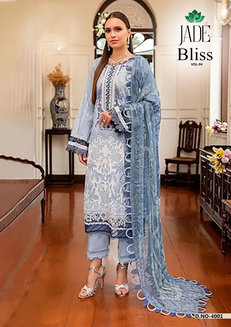 JADE BLISS VOL 4 COTTON KARACHI SUITS