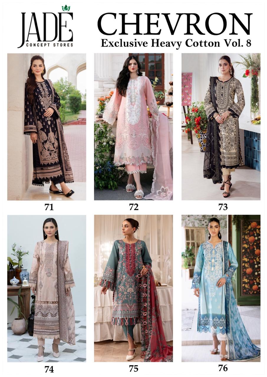 JADE CHEVRON VOL 8 LAWN KARACHI SUITS