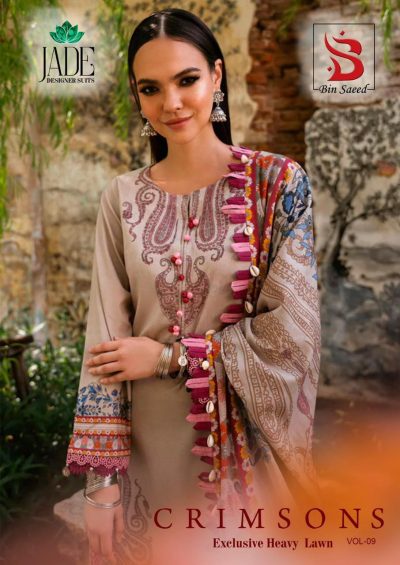 JADE CRIMSON VOL 9 PURE LAWN COTTON SUITS