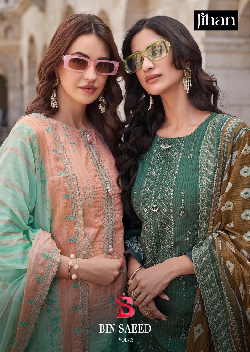 JIHAN BIN SAEED VOL 13 PURE LAWN SUITS