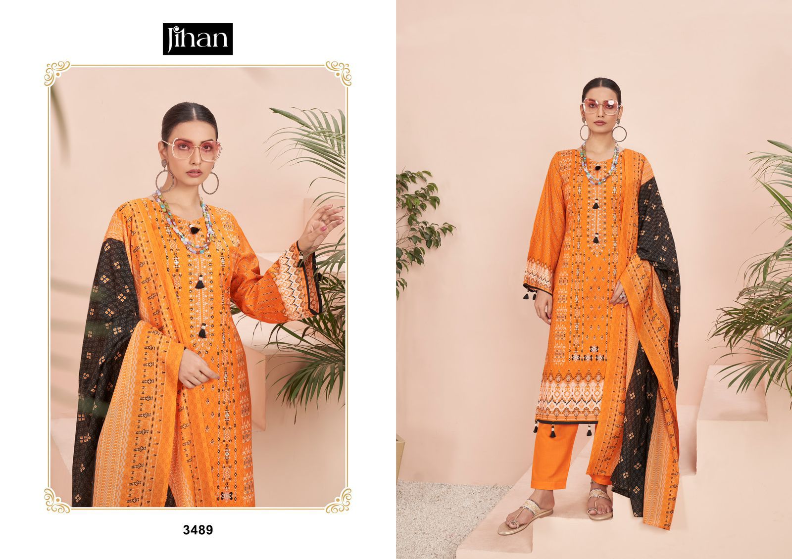 JIHAN SCARLET VOL 4 PAKISTANI LAWN SUITS