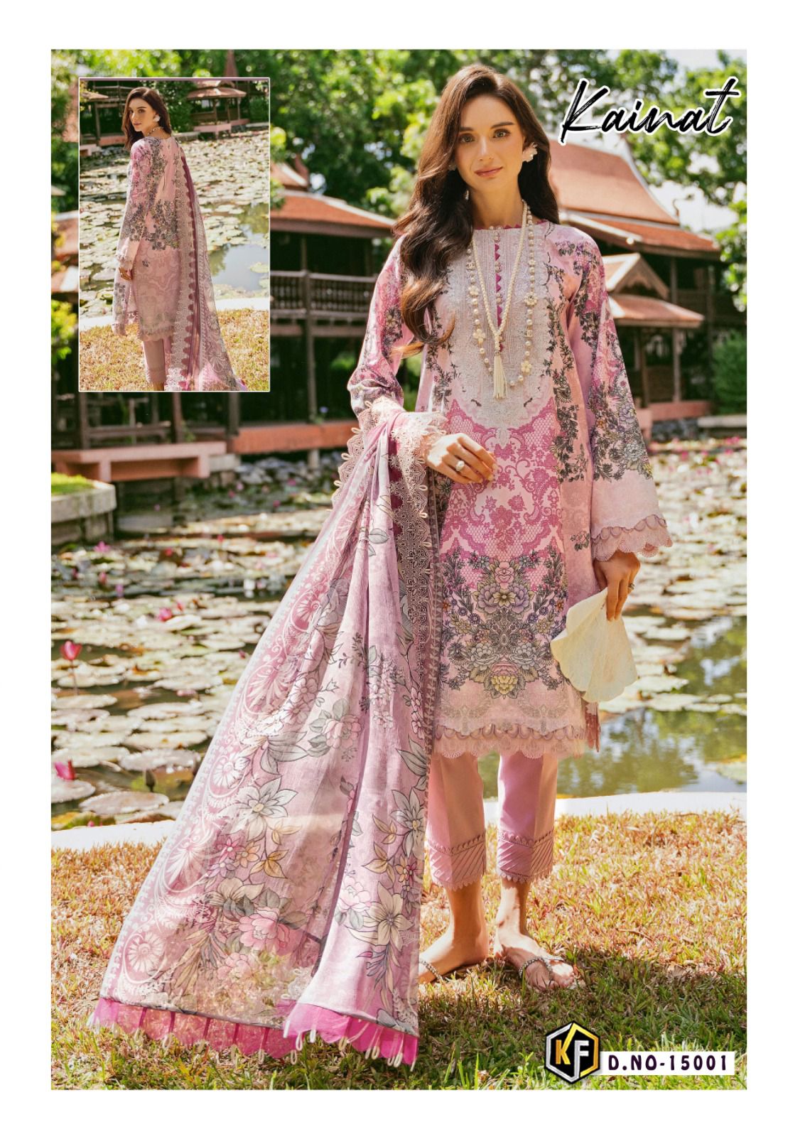 KEVAL FAB KAINAT VOL 15 LAWN KARACHI SUITS