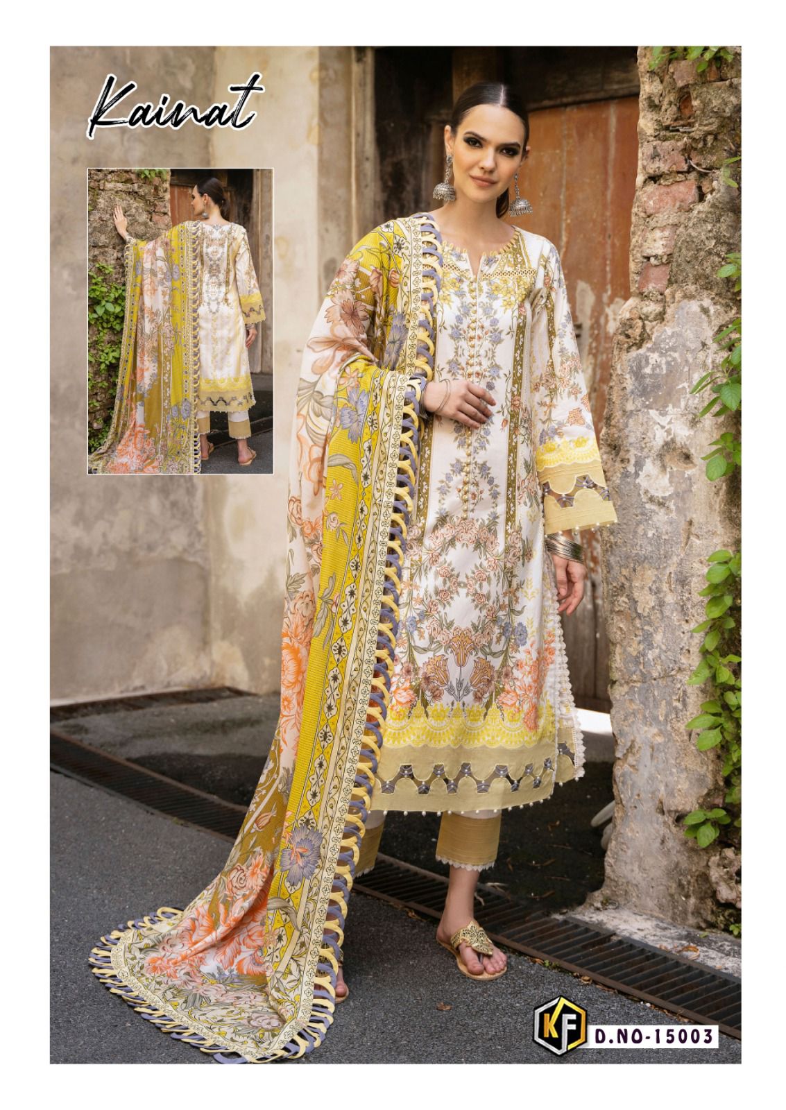 KEVAL FAB KAINAT VOL 15 LAWN KARACHI SUITS