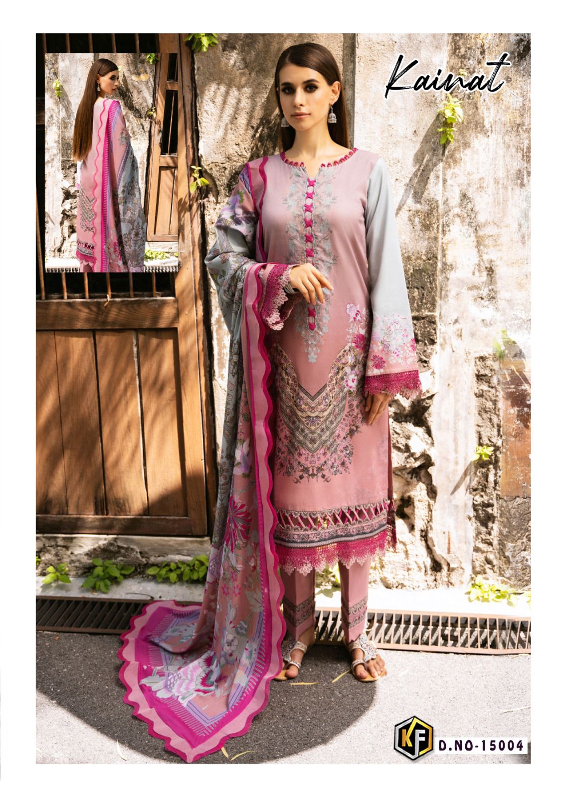 KEVAL FAB KAINAT VOL 15 LAWN KARACHI SUITS