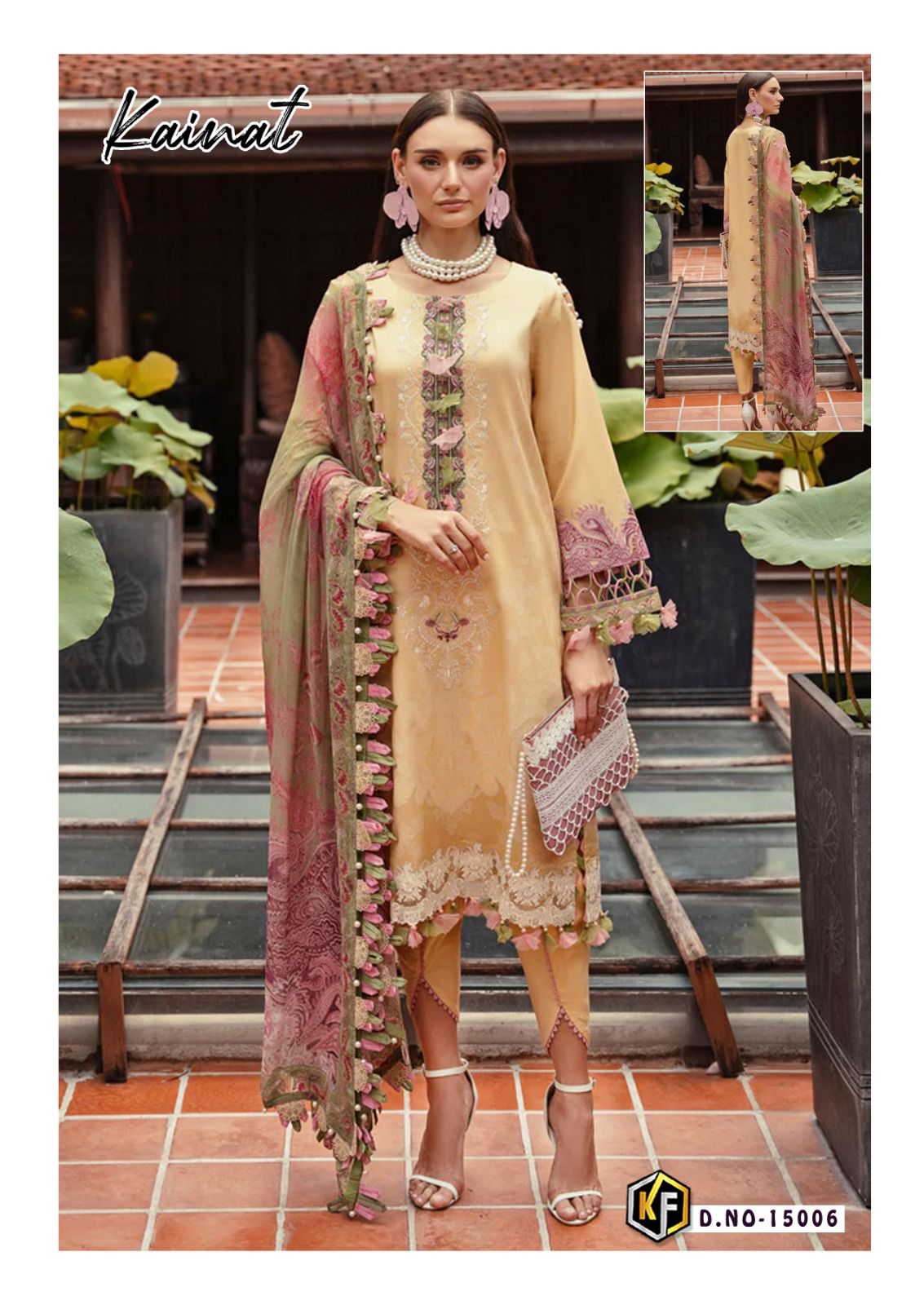 KEVAL FAB KAINAT VOL 15 LAWN KARACHI SUITS