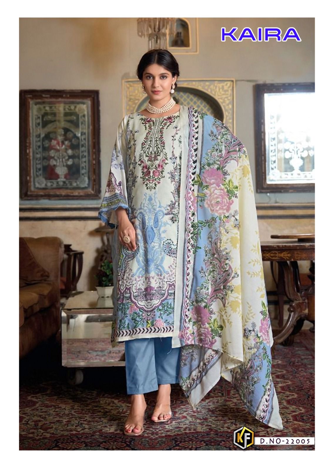 KEVAL FAB KAIRA VOL 22 LAWN COTTON SUITS CATLAOG