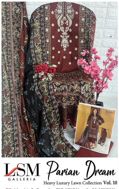 LSM PARIAN DREAM VOL 10 LAWN KARACHI SUITS