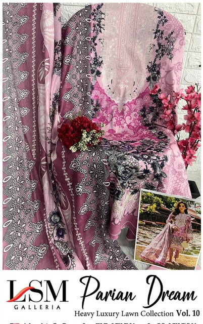 LSM PARIAN DREAM VOL 10 LAWN KARACHI SUITS