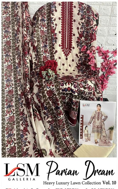 LSM PARIAN DREAM VOL 10 LAWN KARACHI SUITS