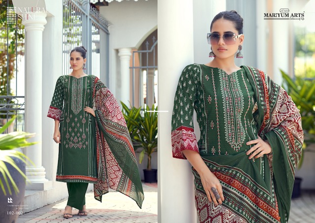 MARIYUM ARTS HABIBA PURE CAMBRIC COTTON SUITS