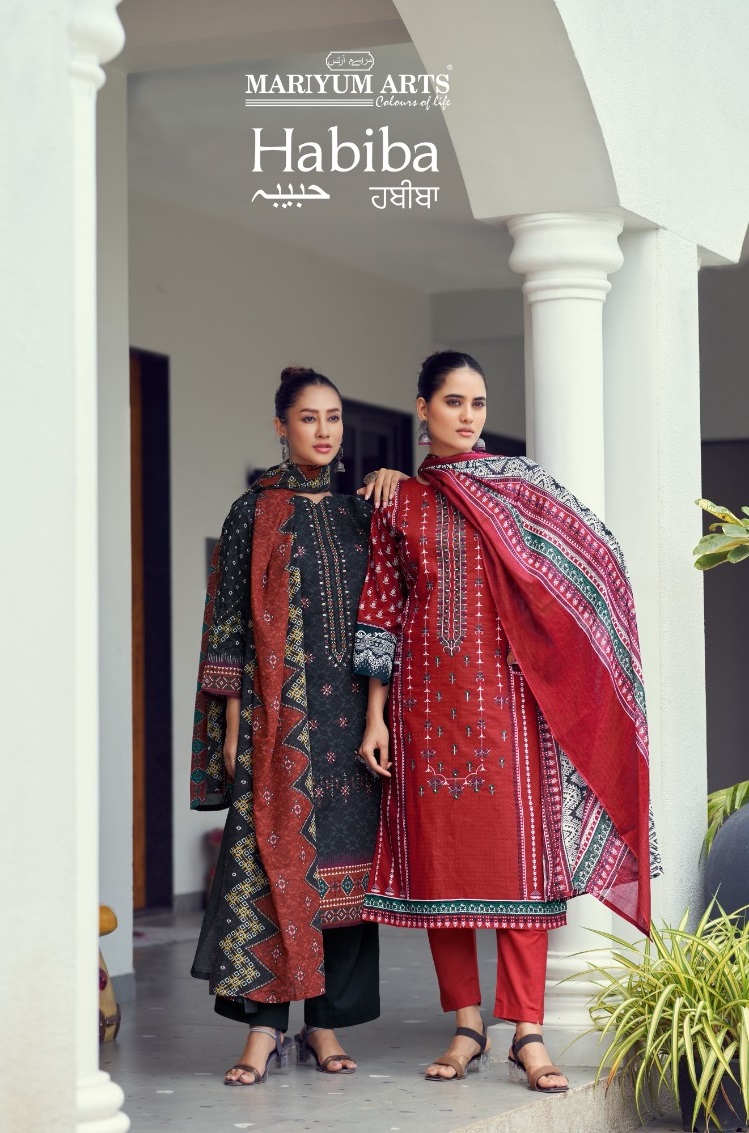 MARIYUM ARTS HABIBA PURE CAMBRIC COTTON SUITS