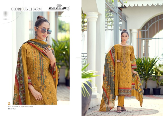 MARIYUM ARTS HABIBA PURE CAMBRIC COTTON SUITS