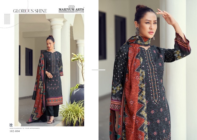 MARIYUM ARTS HABIBA PURE CAMBRIC COTTON SUITS