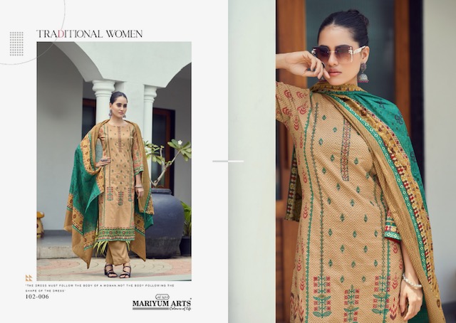 MARIYUM ARTS HABIBA PURE CAMBRIC COTTON SUITS