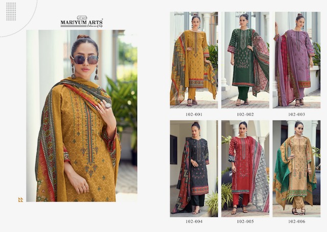 MARIYUM ARTS HABIBA PURE CAMBRIC COTTON SUITS