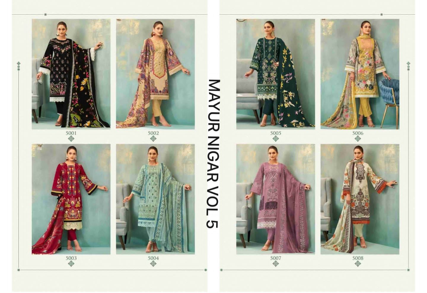 MAYUR CREATION NIGAR VOL 5 COTTON KARACHI SUITS