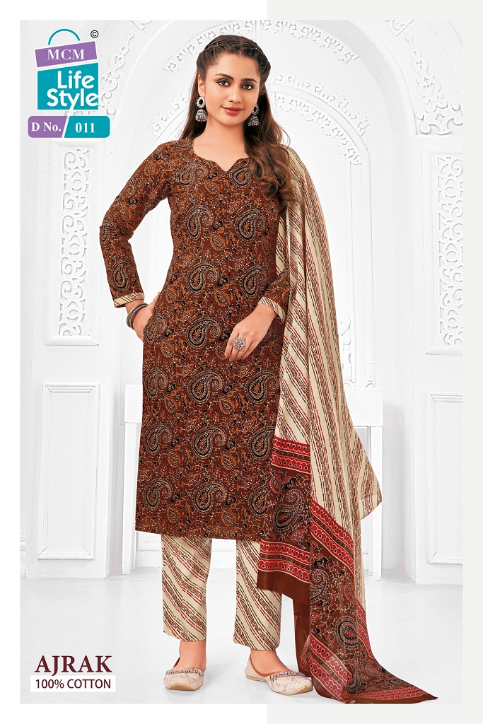 MCM LIFE STYLE AJRAK VOL 1 COTTON DRESS MATERIAL