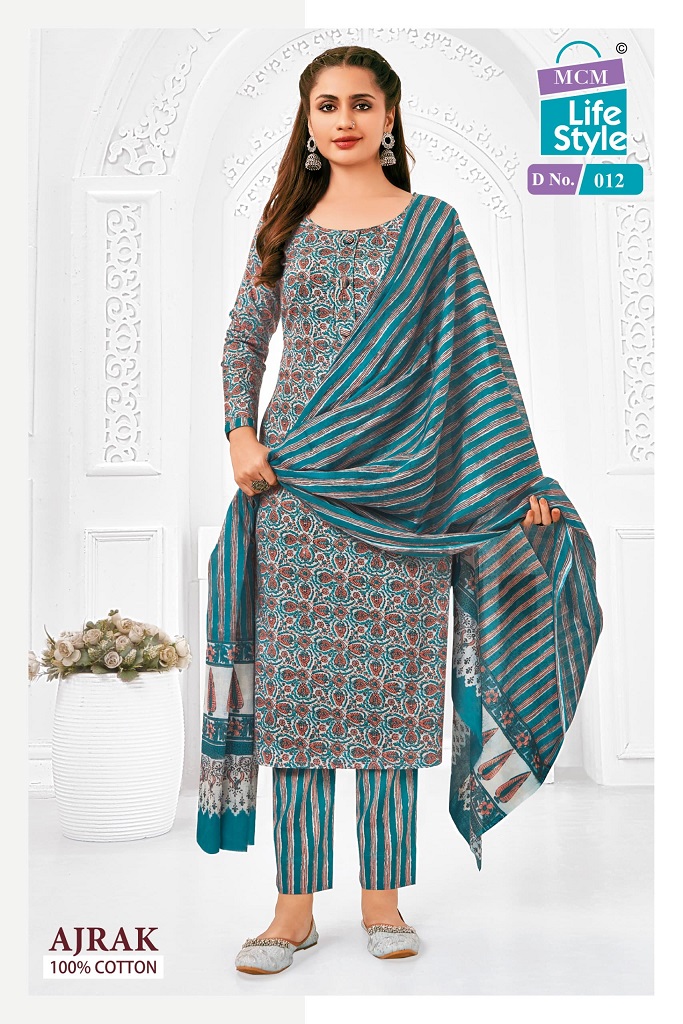 MCM LIFE STYLE AJRAK VOL 1 COTTON DRESS MATERIAL