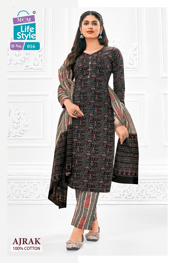 MCM LIFE STYLE AJRAK VOL 1 COTTON DRESS MATERIAL