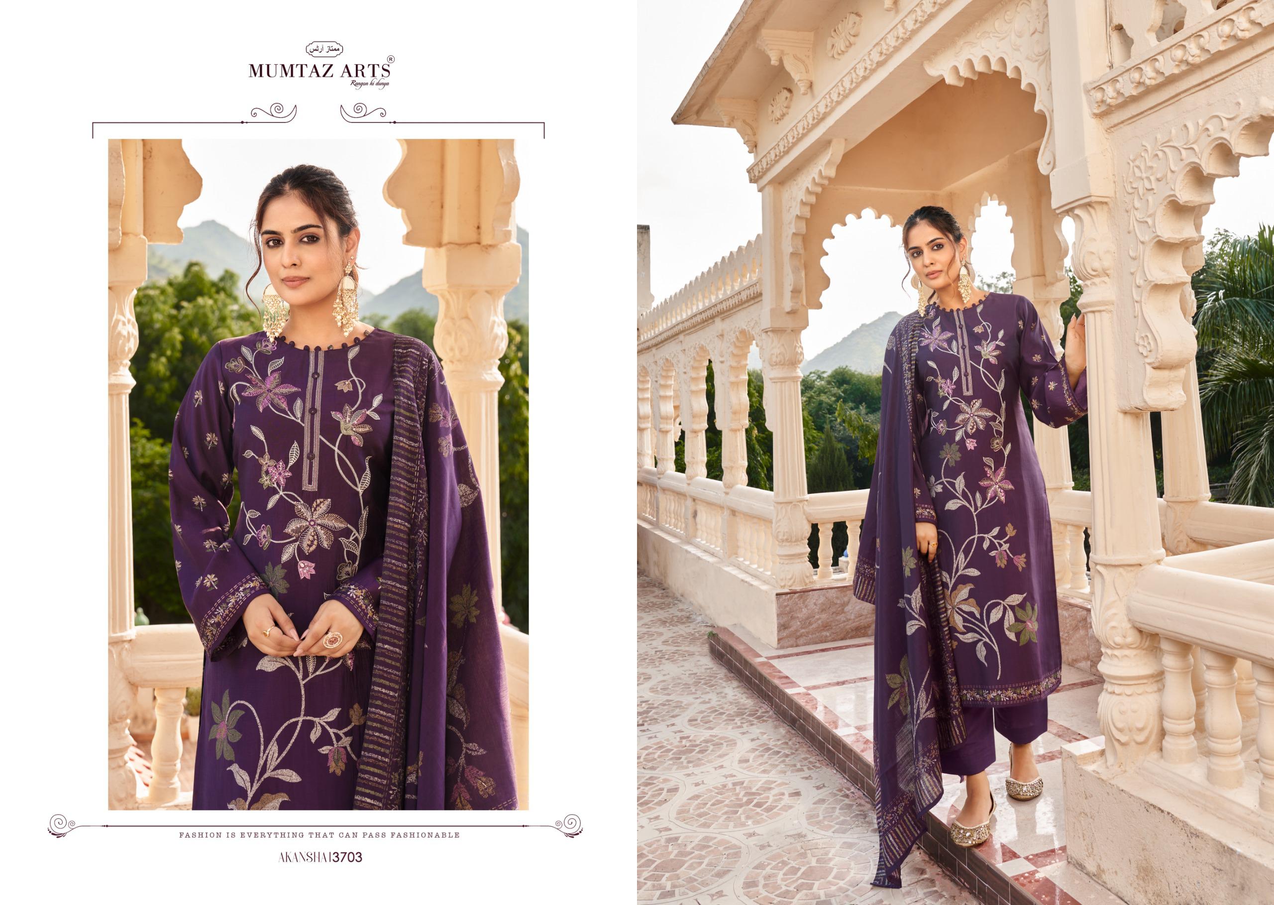 MUMTAZ ARTS AKANSHA PURE MUSLIN SUITS