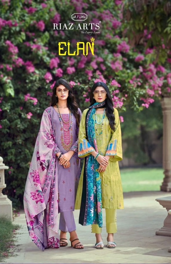 RIAZ ARTS ELAN PURE LAWN KARACHI SUITS