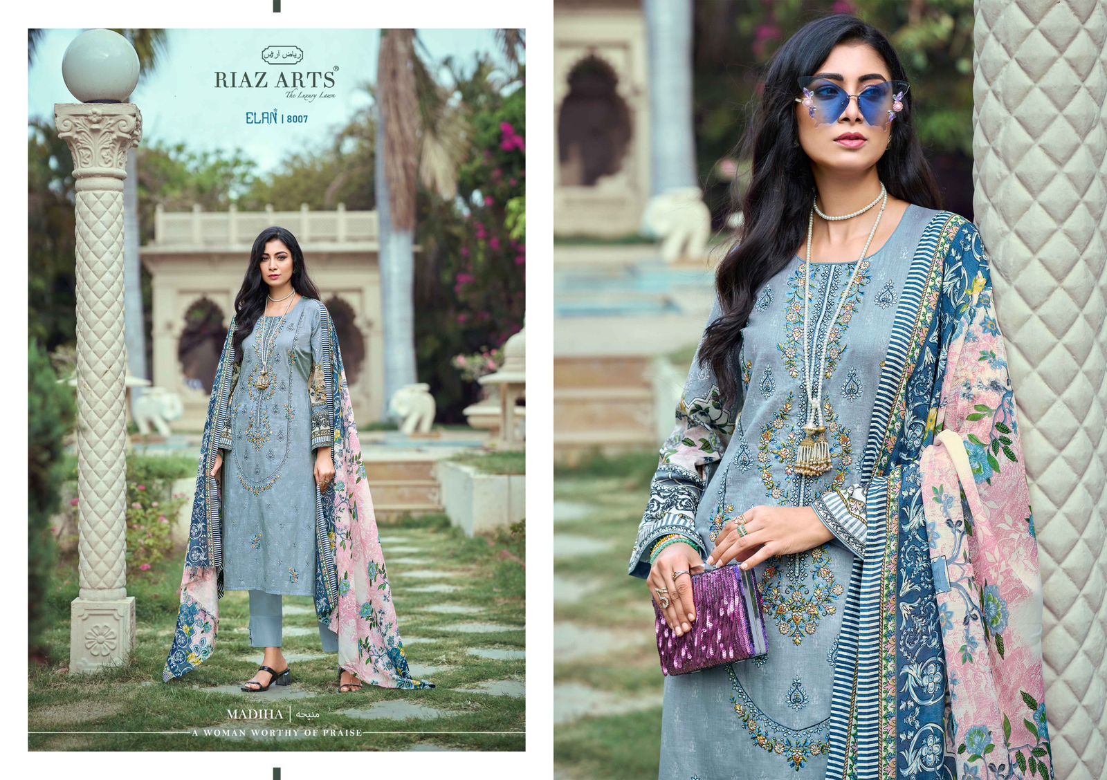 RIAZ ARTS ELAN PURE LAWN KARACHI SUITS