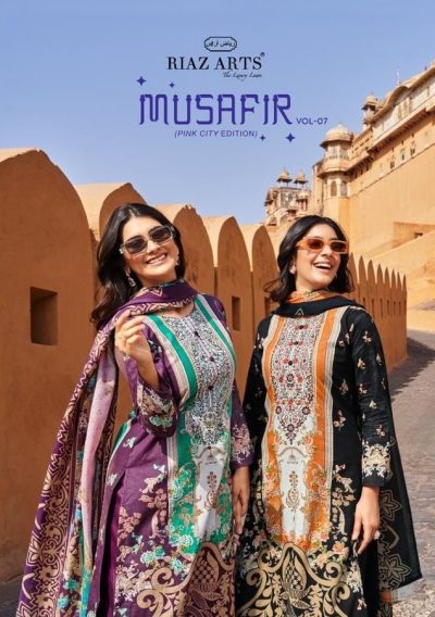 RIAZ ARTS MUSAFIR VOL 7 PURE LAWN SUITS