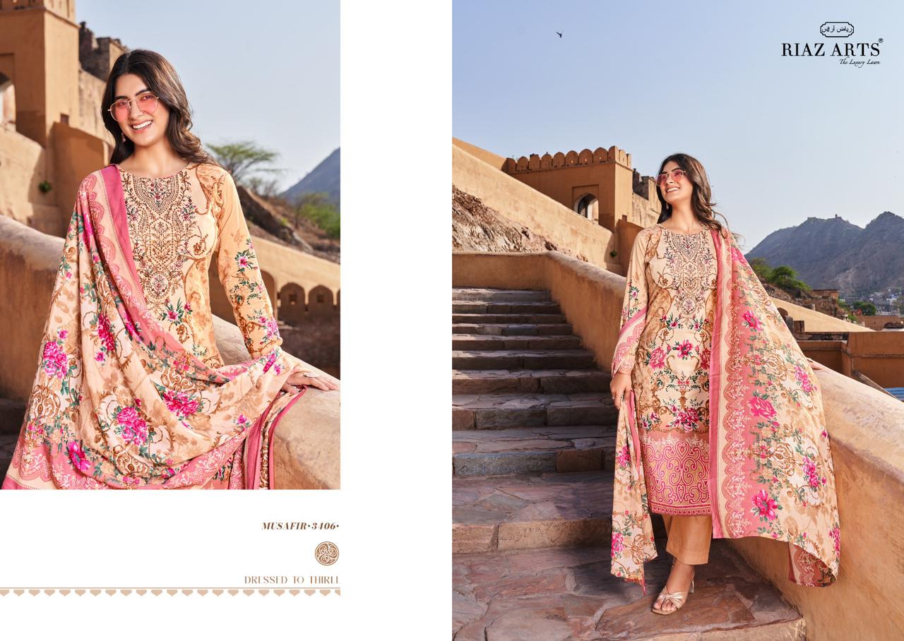 RIAZ ARTS MUSAFIR VOL 7 PURE LAWN SUITS