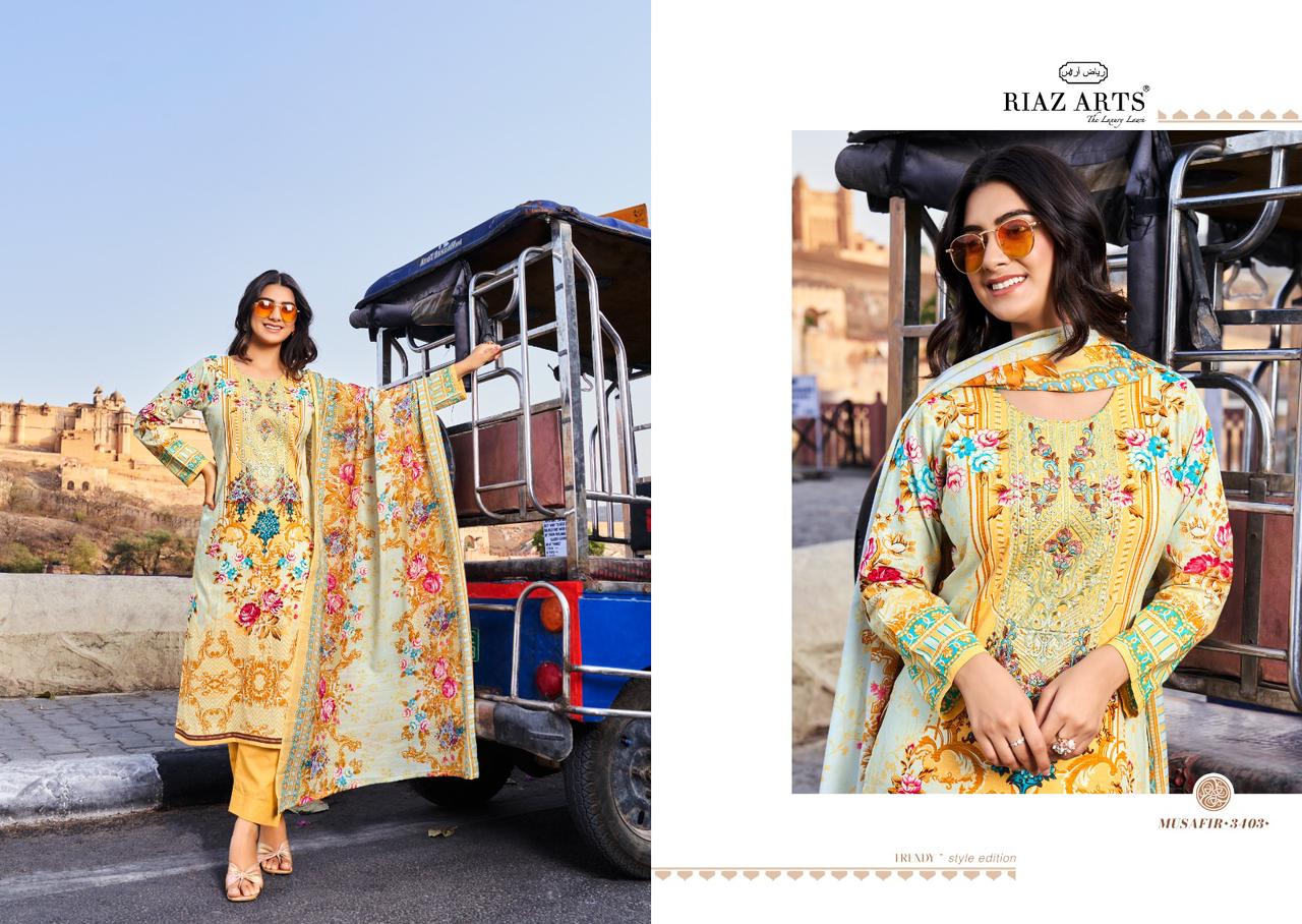 RIAZ ARTS MUSAFIR VOL 7 PURE LAWN SUITS