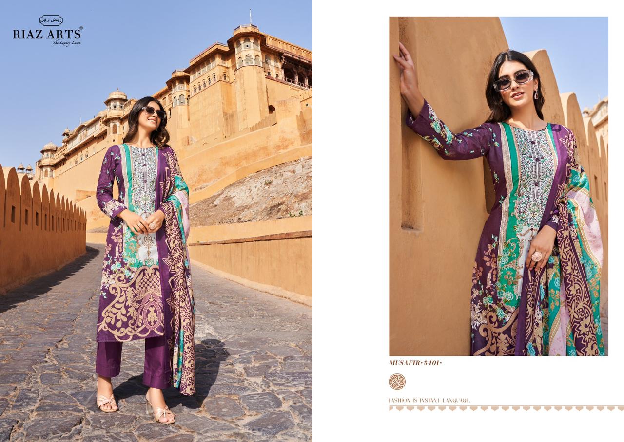 RIAZ ARTS MUSAFIR VOL 7 PURE LAWN SUITS