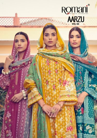 ROMANI AARZU VOL 4 PURE COTTON SUITS SUPPLIER