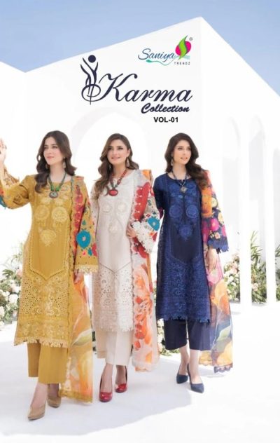 SANIYA TRENDZ KARMA COllECTION VOL 1 PAKISTANI SUITS