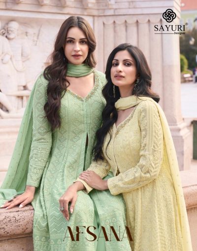 SAYURI DESIGNER AFSANA DESIGNER GEORGETTE SUITS