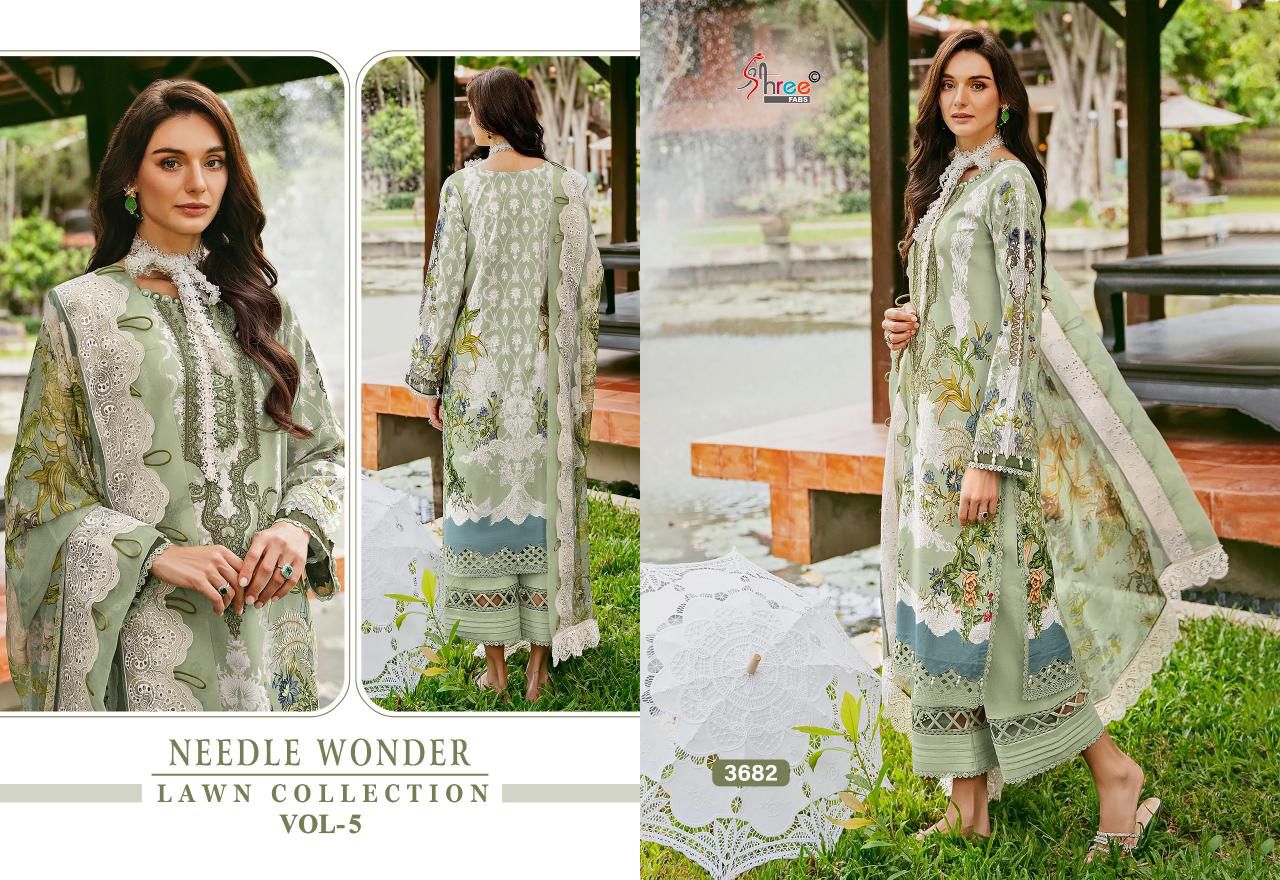 SHREE FABS NEEDLE WONDER VOL 5 LAWN COLLECTION