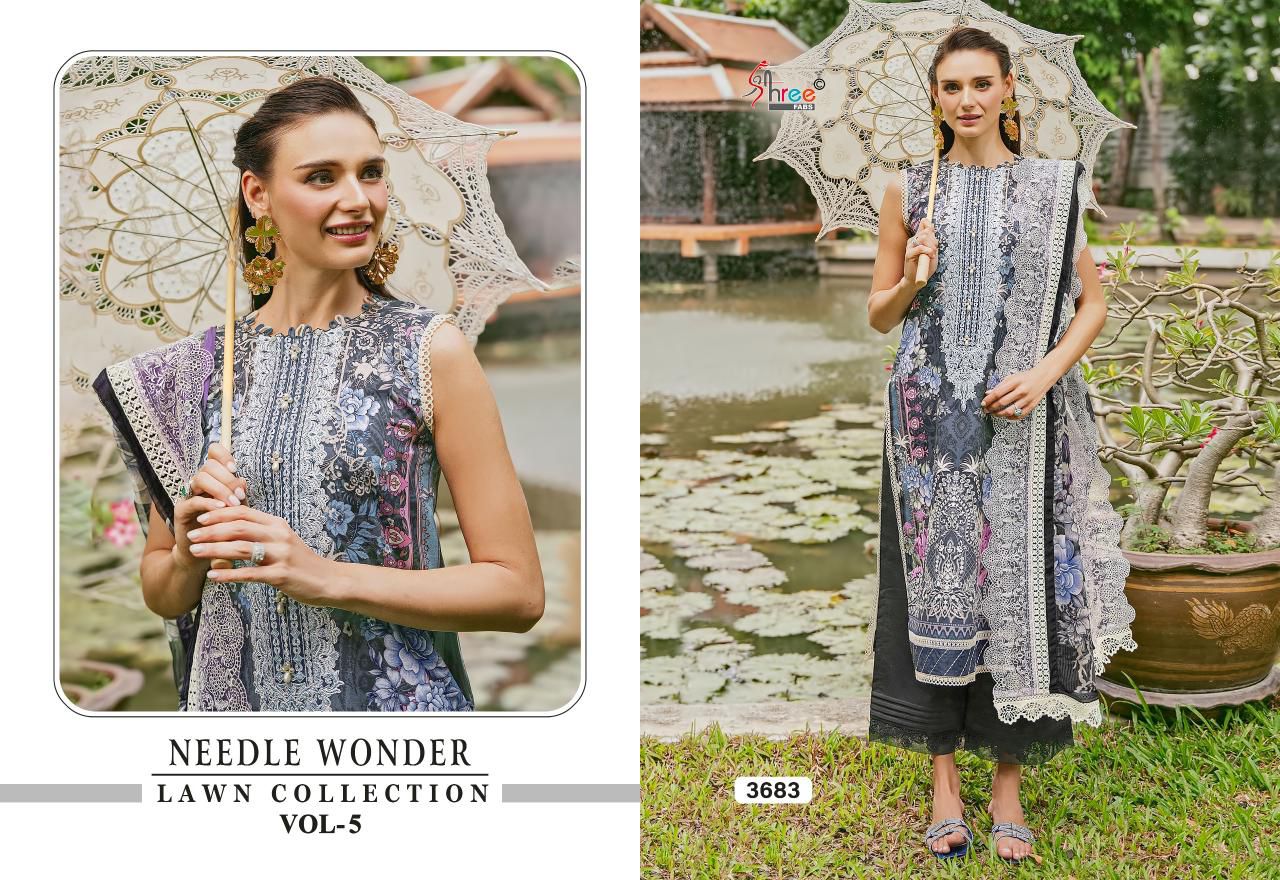 SHREE FABS NEEDLE WONDER VOL 5 LAWN COLLECTION