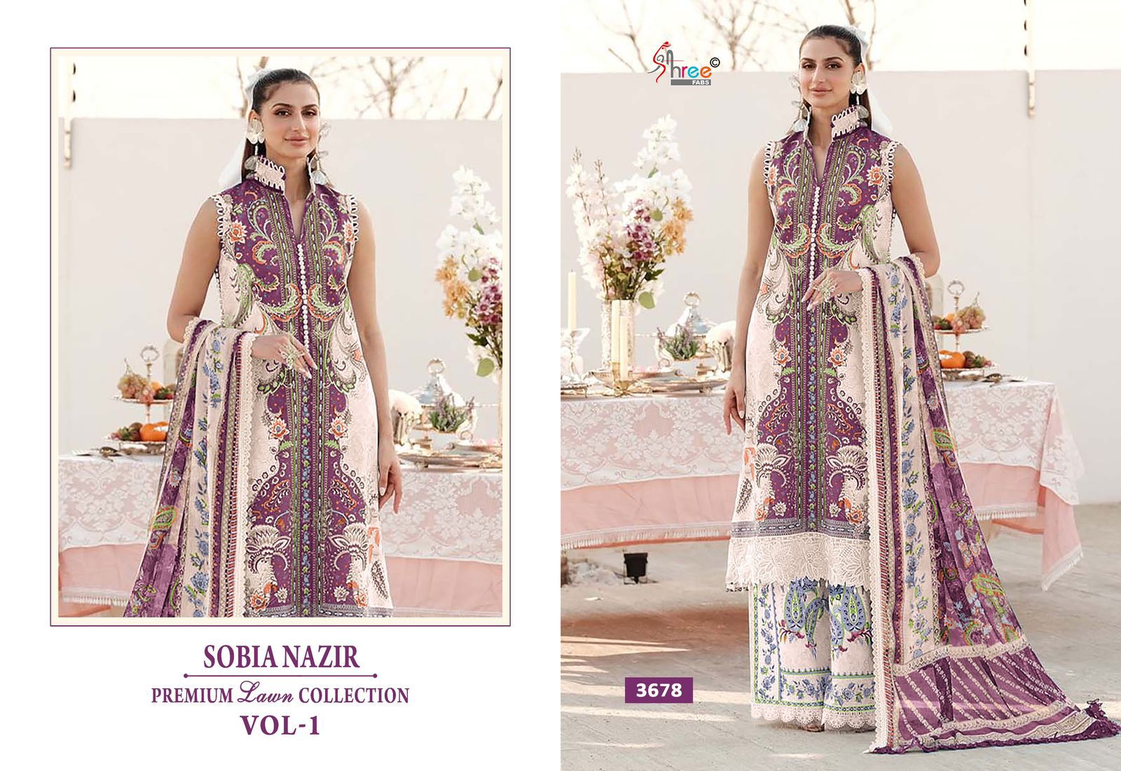 SHREE FABS SOBIA NAZIR VOL 1 PREMIUM LAWN COLLECTION