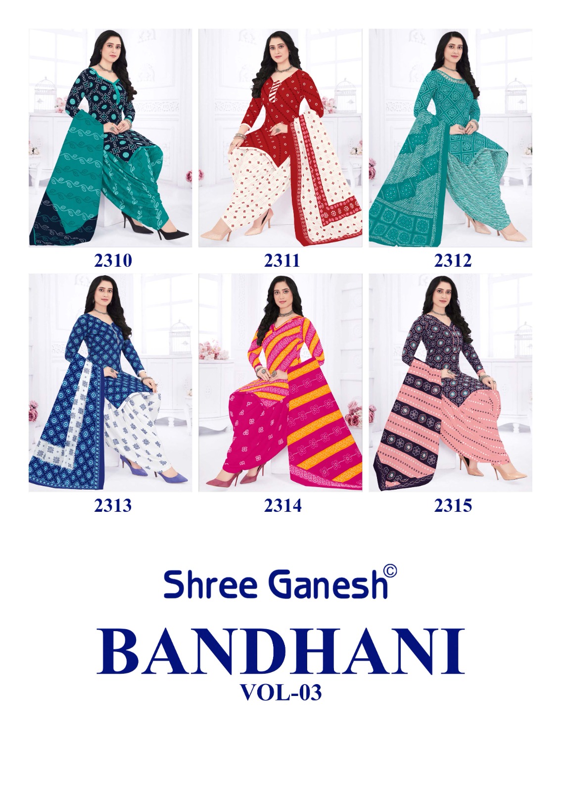 SHREE GANESH BANDHANI VOL 3 COTTON PATIYALA SUITS